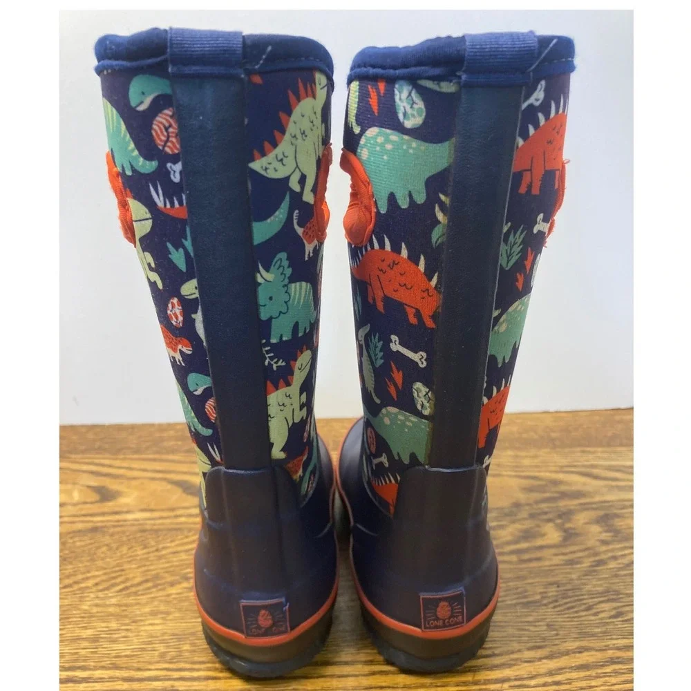 Lone Cone Kids Dinosaur Neoprene Rain Boots Navy Blue US 11 EU 29 Mud Boots